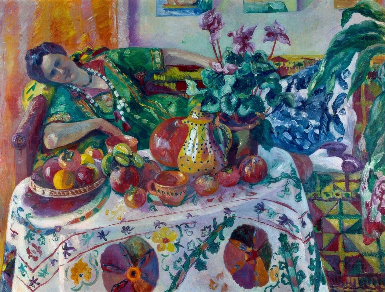 Jeanne Reclining on a Sofa, or The Little Odalisque by Henri Charles Manguin