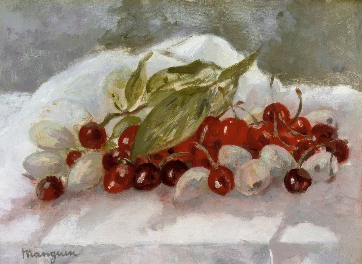 Still Life: Cherries and Pineapple by Henri Charles Manguin