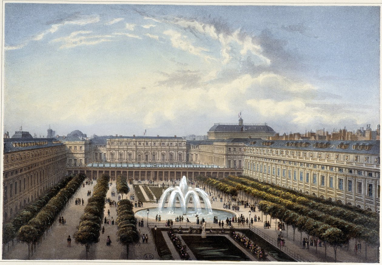 Jardin du Palais-Royal, circa 1820 in 