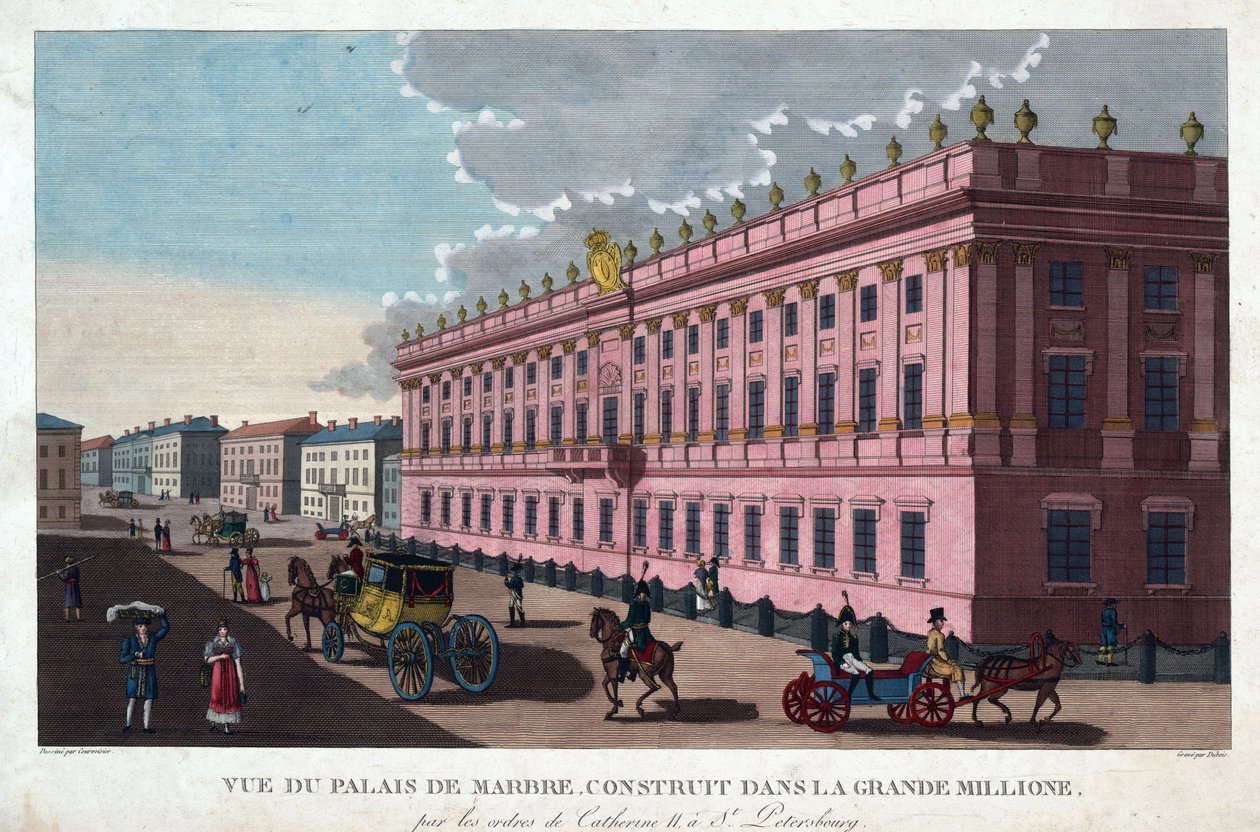 The Marble Palace in Saint Petersburg by Henri Courvoisier Voisin