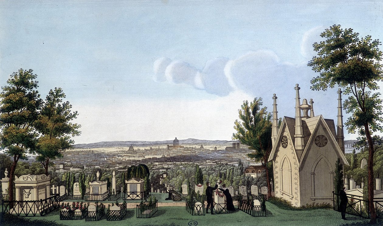 Cemetery of the Père Lachaise - by Courvoisier by Henri Courvoisier Voisin