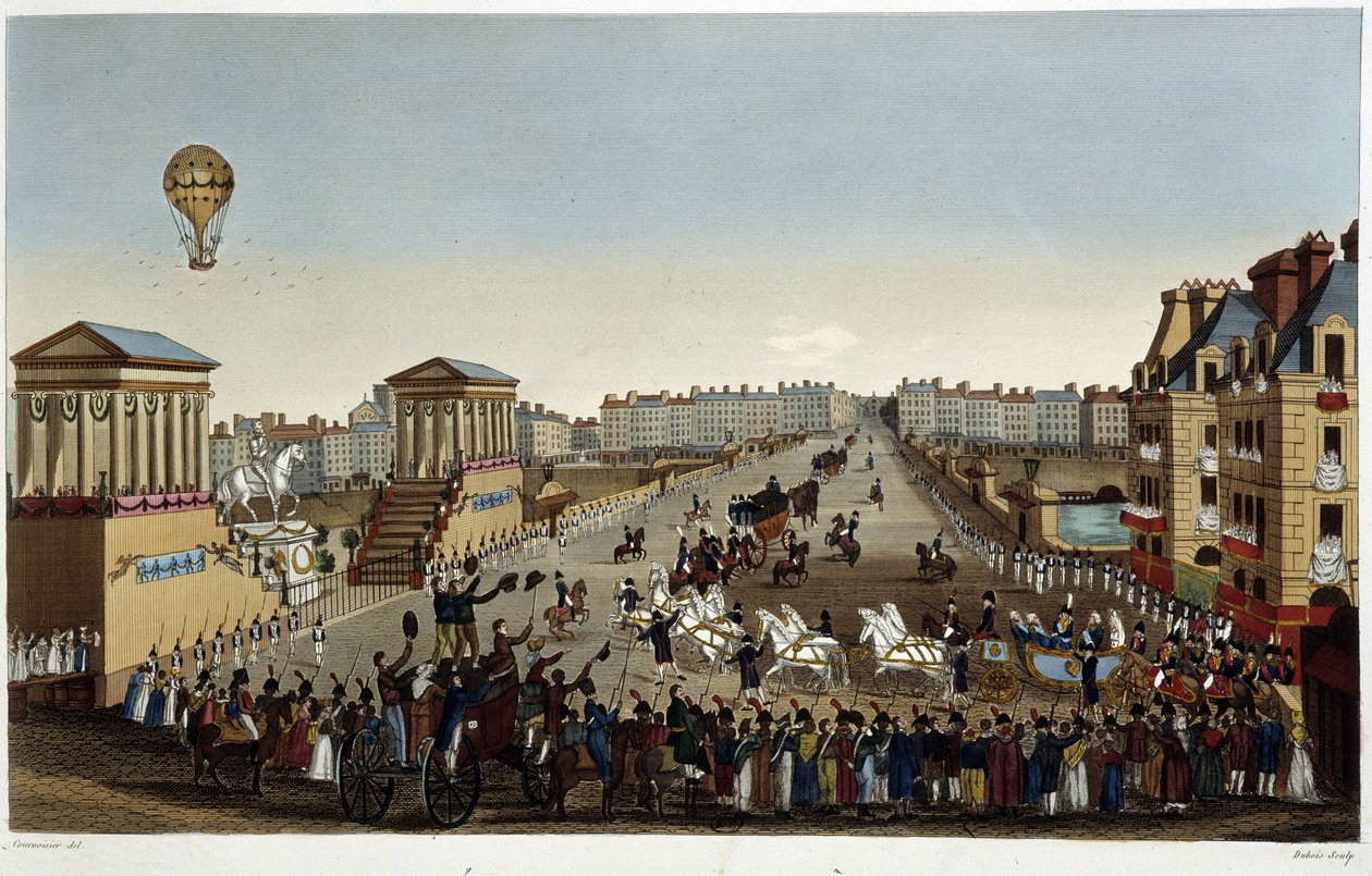 Entrance of His Majesty Louis XVIII to Paris by Henri Courvoisier Voisin