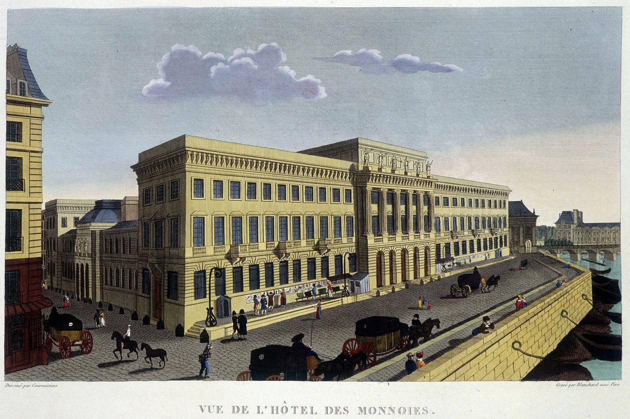 Hôtel des Monnins, around 1820 in Views of Paris by Courvoisier 1827 by Henri Courvoisier Voisin