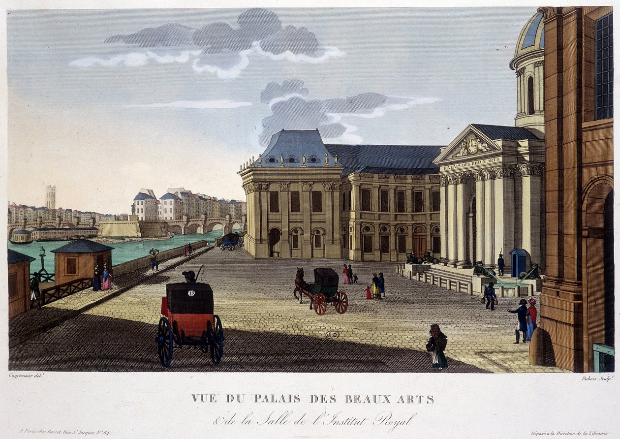 Palais des Beaux-Arts and the Institute, circa 1820 - in Views of Paris by Courvoisier by Henri Courvoisier Voisin