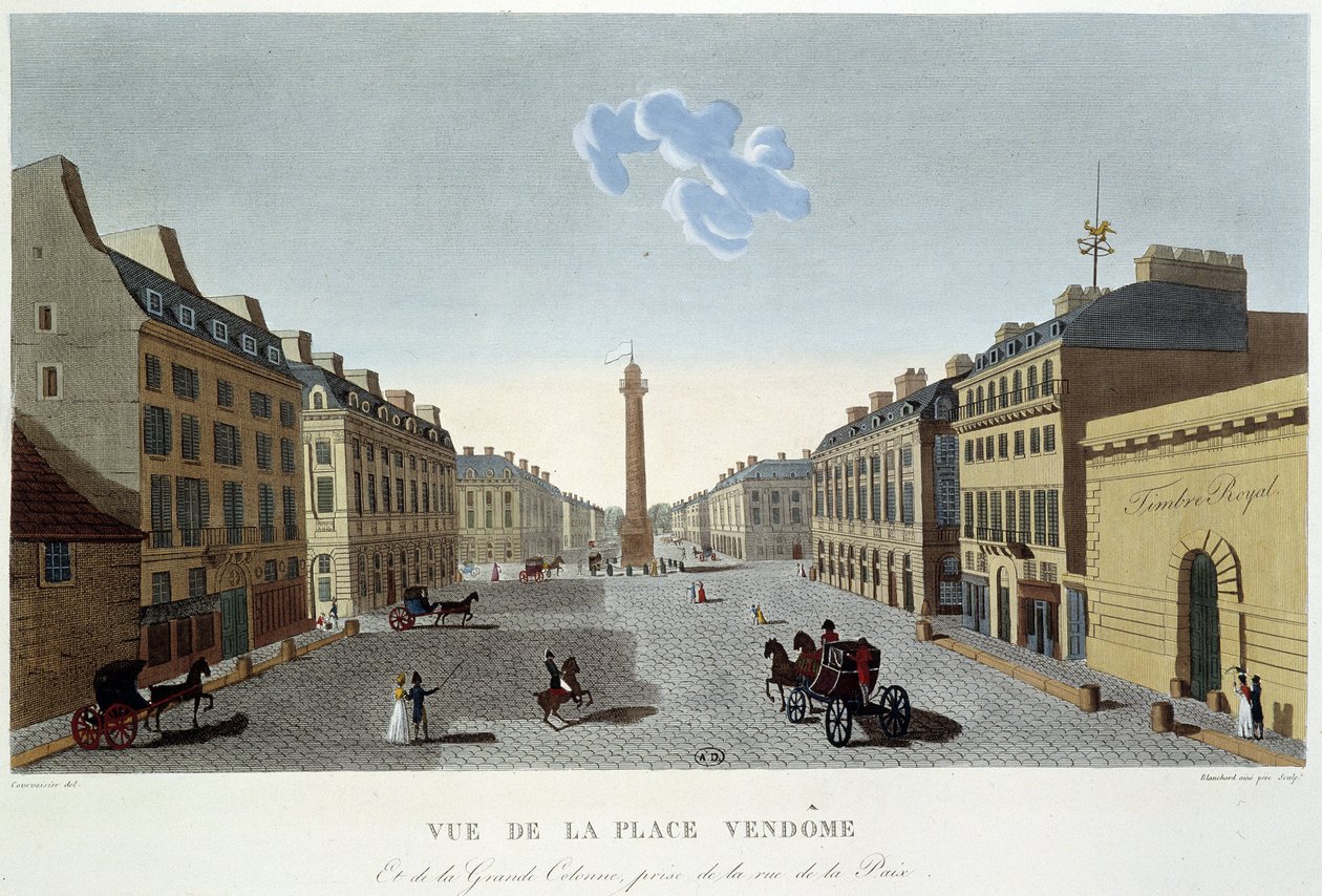 Place Vendôme, View of Rue de la Paix - Paris by Courvoisier by Henri Courvoisier Voisin