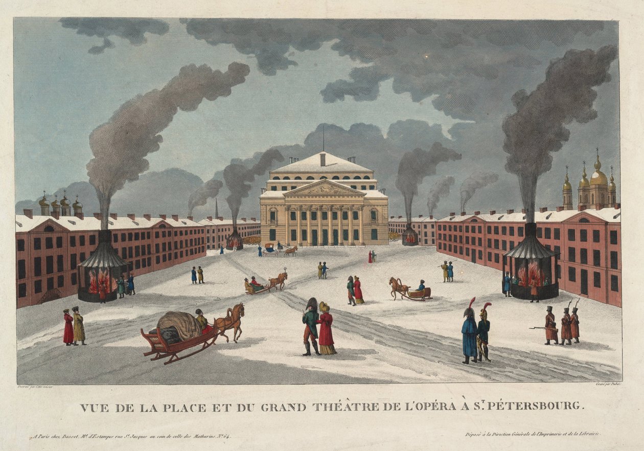The Saint Petersburg Imperial Bolshoi Kamenny Theatre by Henri Courvoisier Voisin
