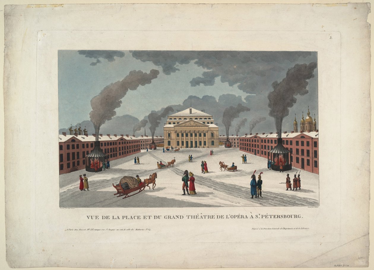 The Saint Petersburg Imperial Bolshoi Kamenny Theatre by Henri Courvoisier Voisin