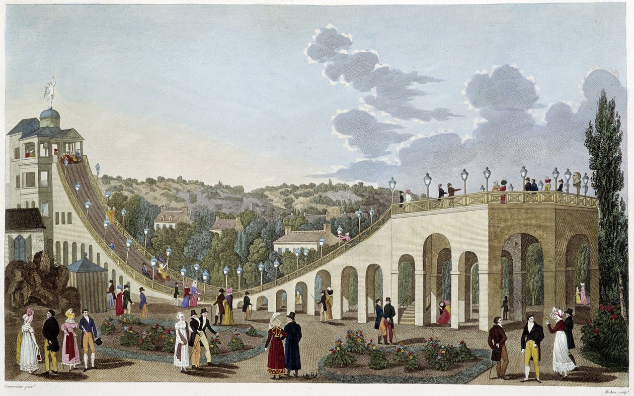 View of the Mountains of Belleville, circa 1820 - in 