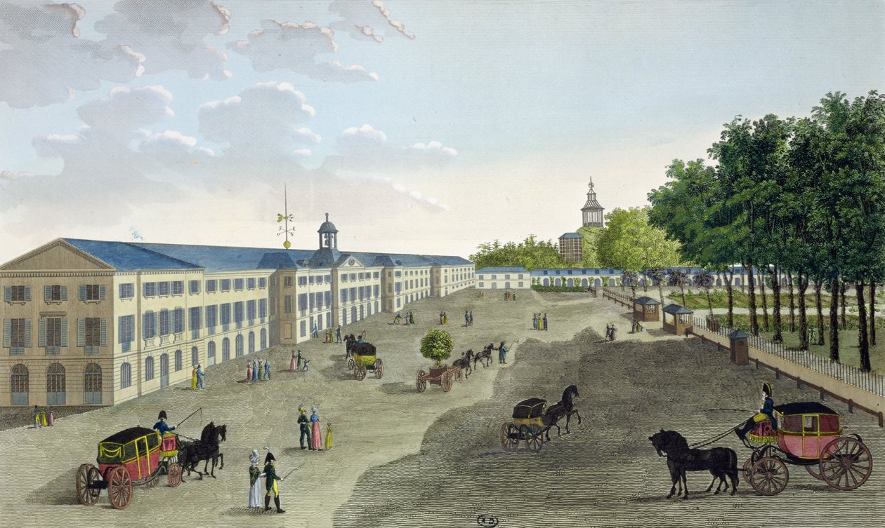 View of the New Gallery of the Museum of Natural History at Jardin des Plantes in Paris by Henri Courvoisier Voisin