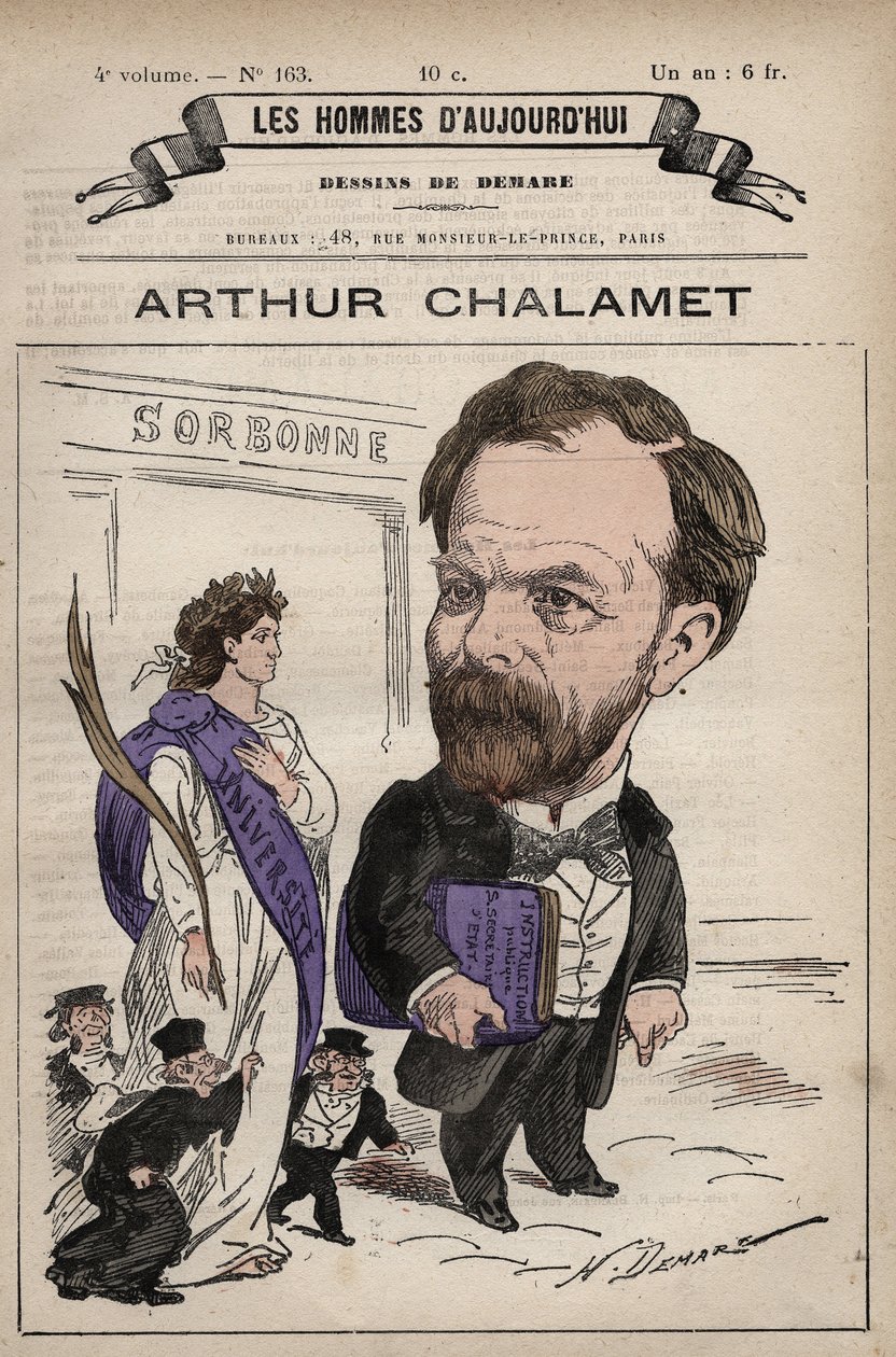 Cartoon of Jean Marie Arthur Chalamet (1822-1895) French Republican politician - from 