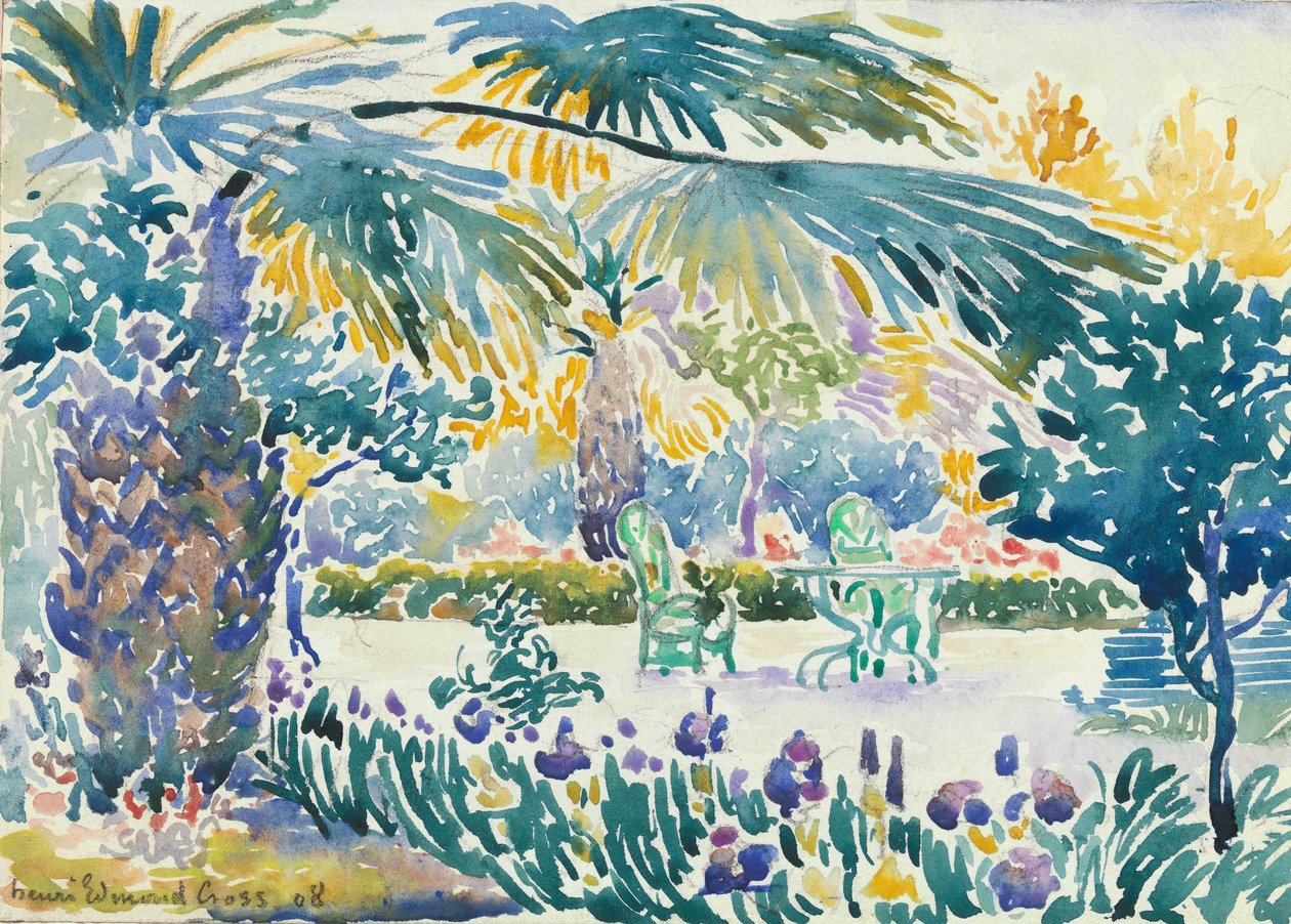 Garden of the Painter at Saint Clair, 1908 by Henri Edmond Cross