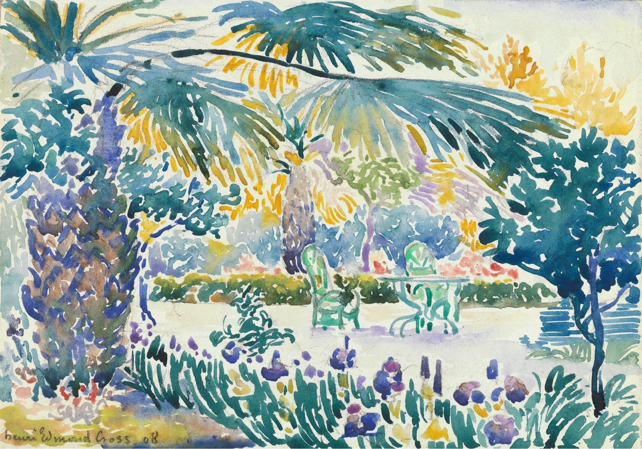 Garden of the Painter at Saint Clair by Henri Edmond Cross