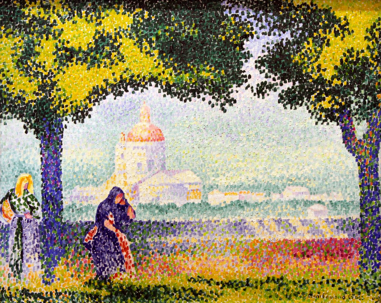 View of the Church of Santa Maria degli Angeli near Assisi by Henri Edmond Cross