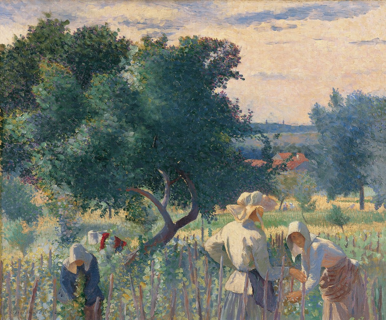 Women Tying the Vines by Henri Edmond Cross