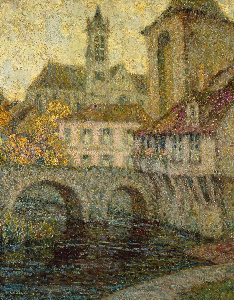 La Porte de Bourgogne, Moret by Henri Eugene Augustin Le Sidaner