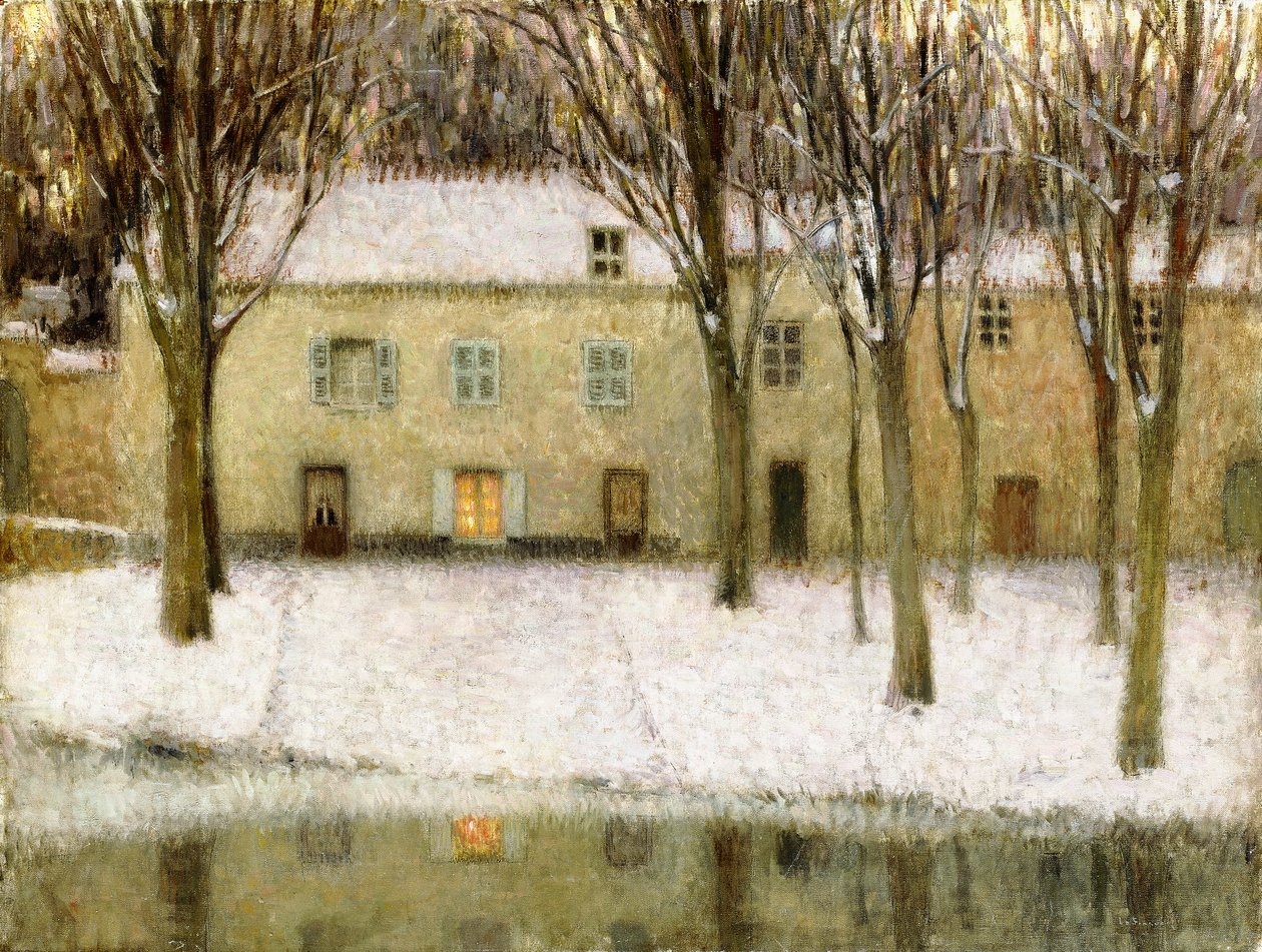 Small Spot by the Water by Henri Eugene Augustin Le Sidaner