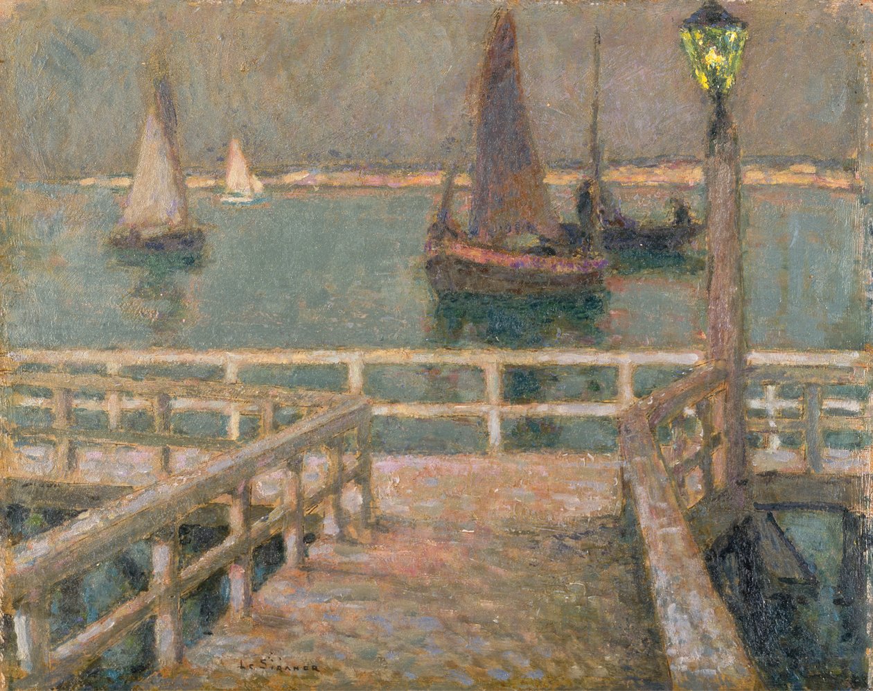 The Pier by Henri Eugene Augustin Le Sidaner