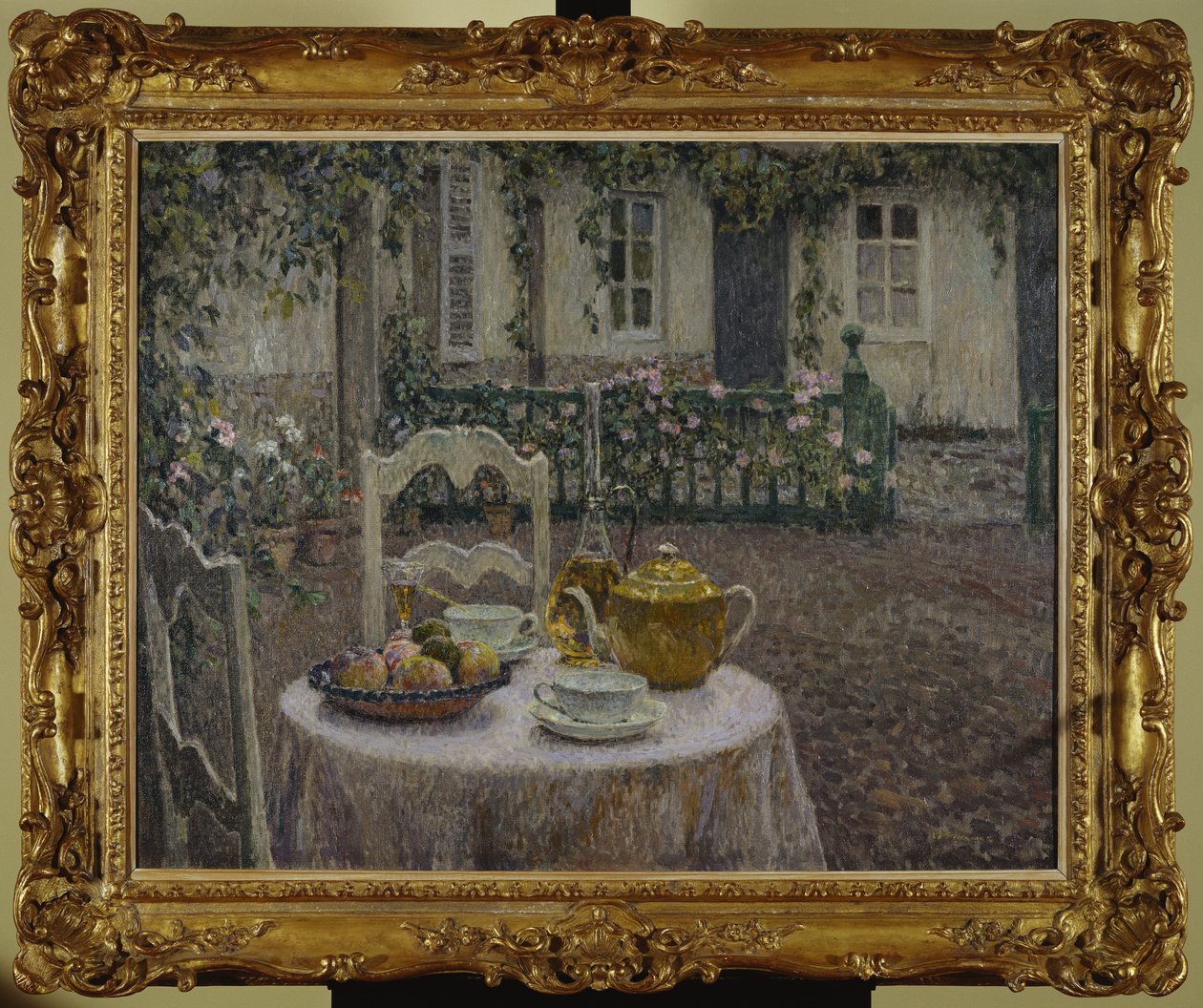 The Pink Tablecloth by Henri Eugene Augustin Le Sidaner