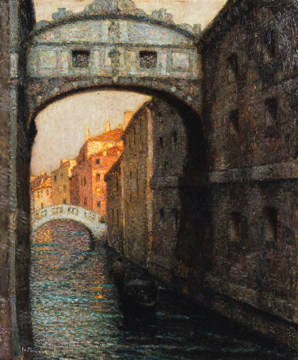 Venice - the Bridge of Sighs by Henri Eugene Augustin Le Sidaner