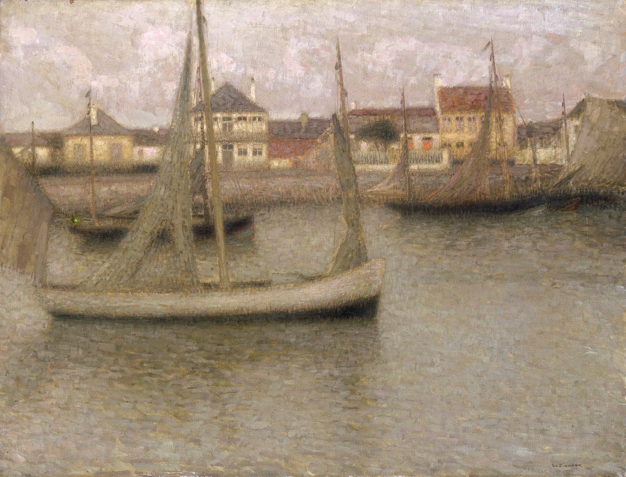 Boats, Heyst, 1900 by Henri Eugene Le Sidaner