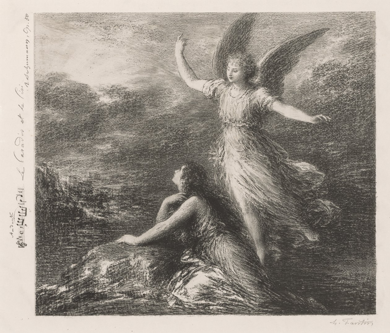 Debut from Paradise and the Peri (Second Plate) by Henri Fantin-Latour