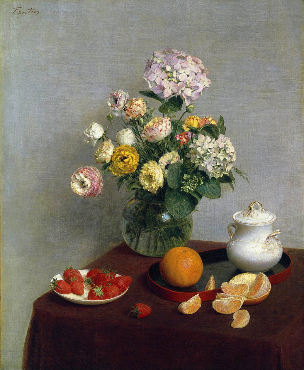Flowers and Fruit by Henri Fantin-Latour