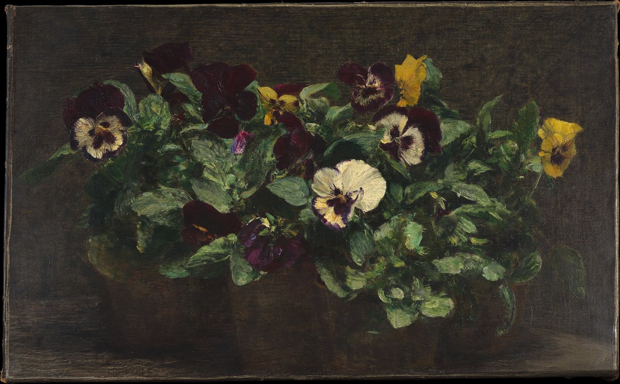 Still Life with Pansies by Henri Fantin-Latour