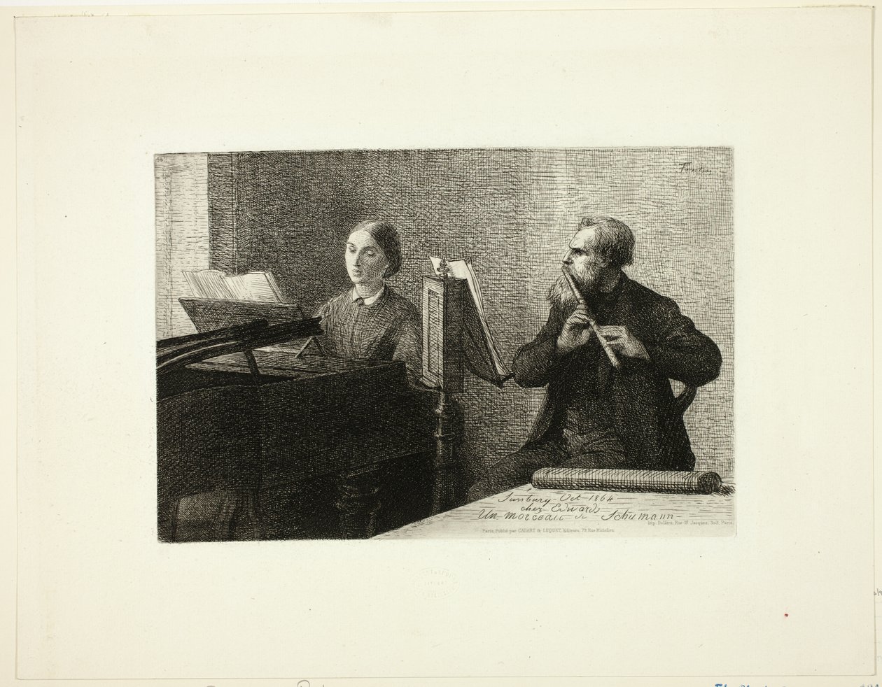 A Piece by Schumann by Ignace Henri Jean Fantin Latour