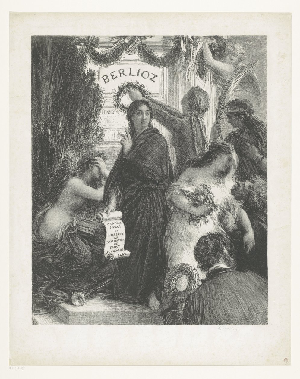 Poster Music Hector Berlioz by Ignace Henri Jean Fantin Latour