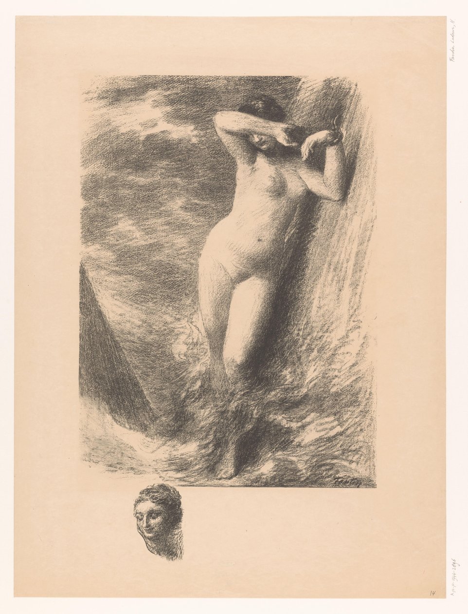 Andromeda Chained to a Rock in the Water by Ignace Henri Jean Fantin Latour