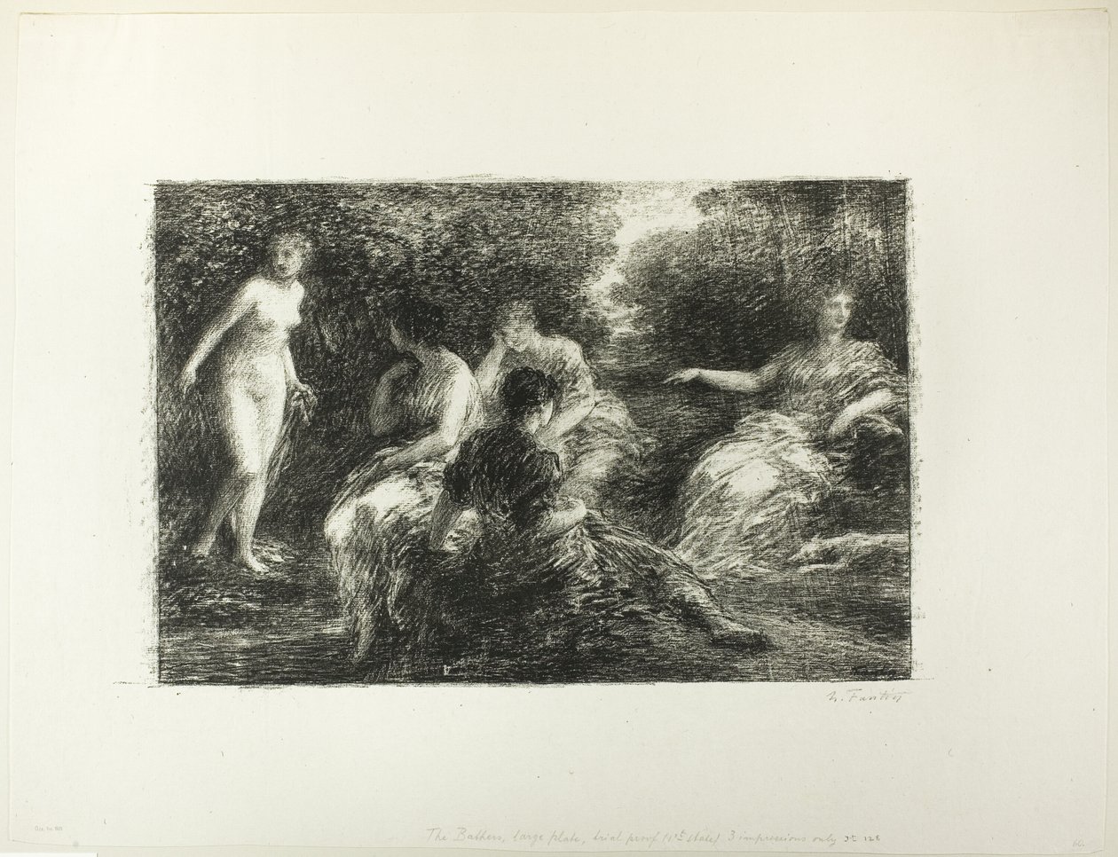 Bathing Women, third large plate by Ignace Henri Jean Fantin Latour