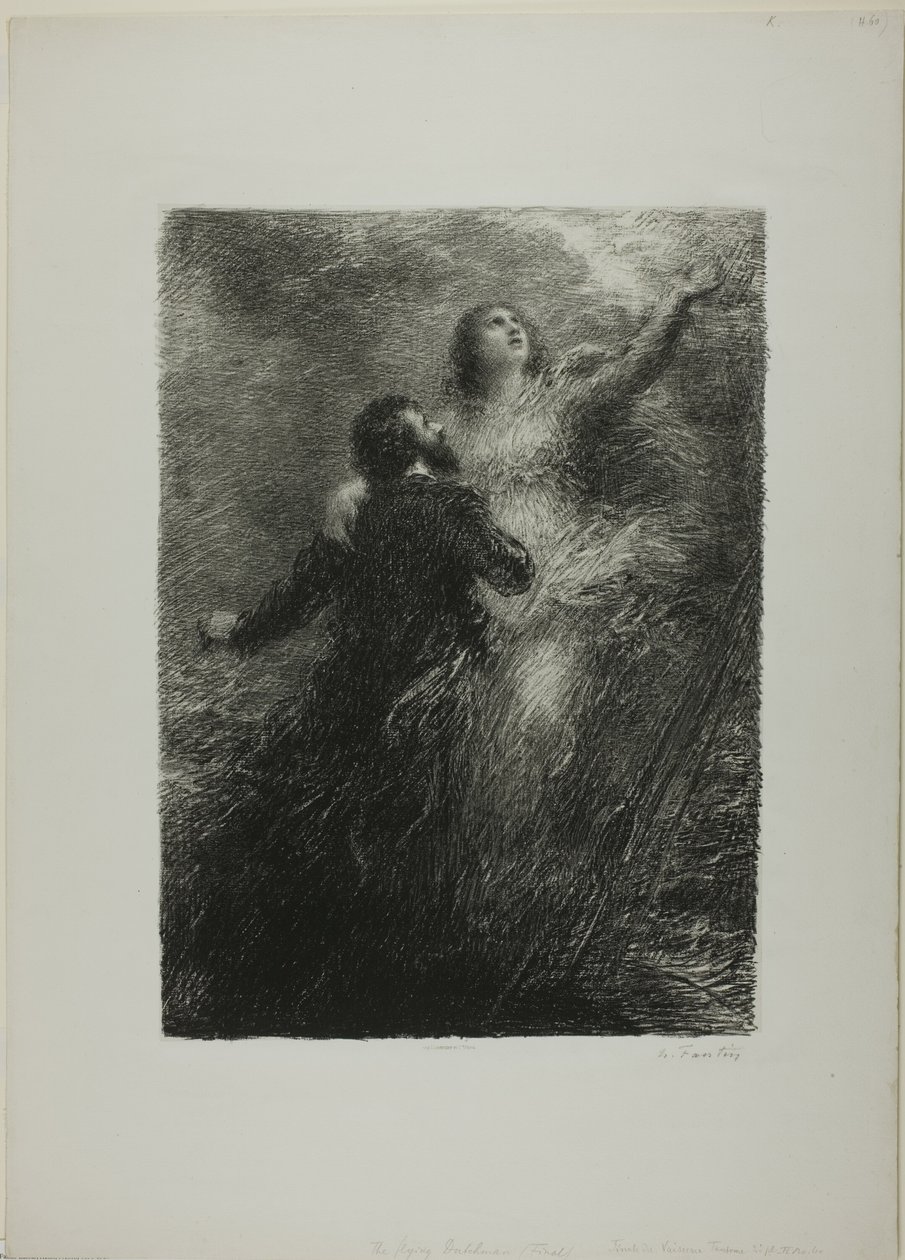 Finale of the Flying Dutchman, Second Plate by Ignace Henri Jean Fantin Latour