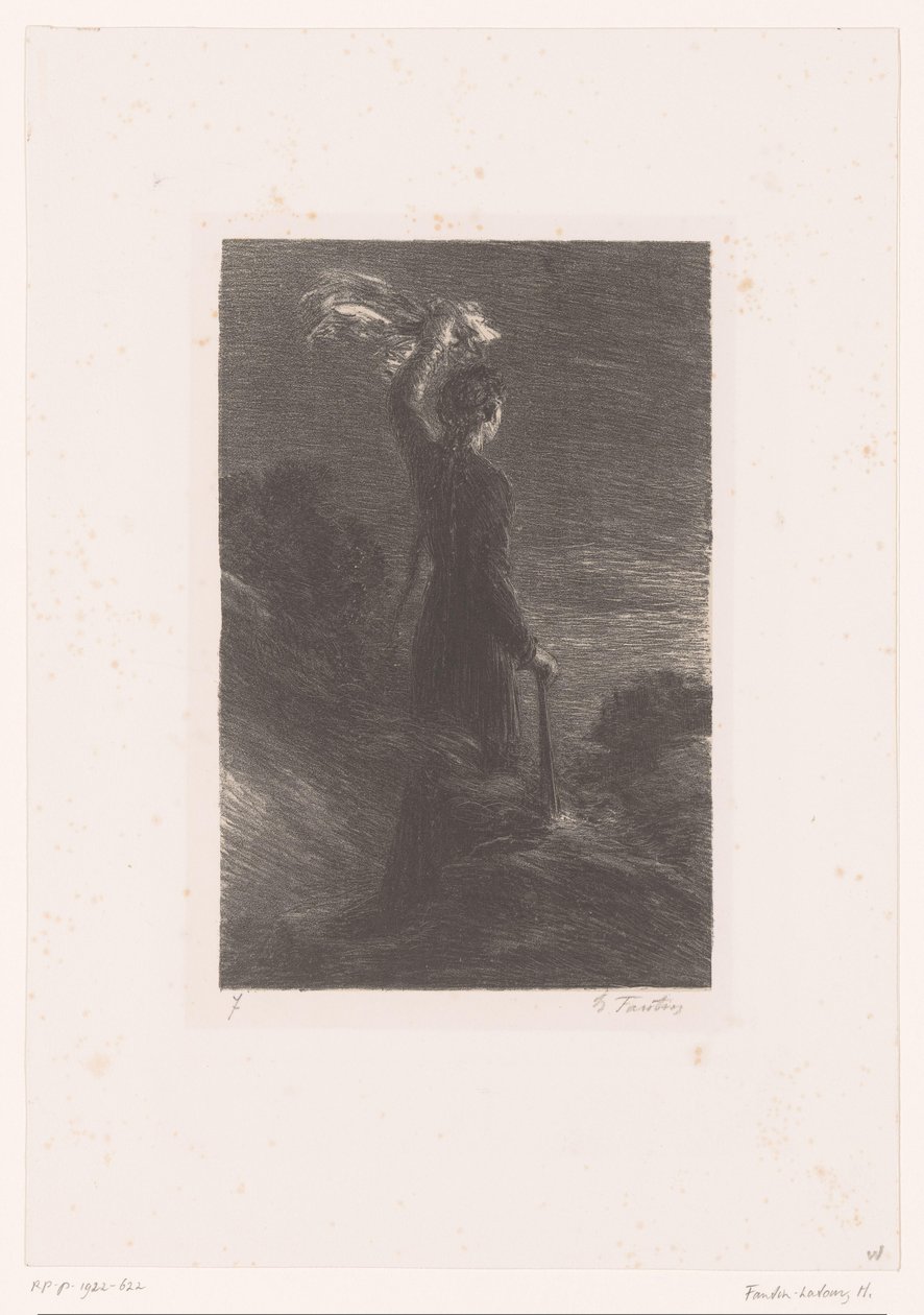 Isolde Gives Tristan the Agreed Signal (Tristan and Isolde. Act II. Signal in the Night) (Life and Works of Richard Wagner) by Ignace Henri Jean Fantin Latour