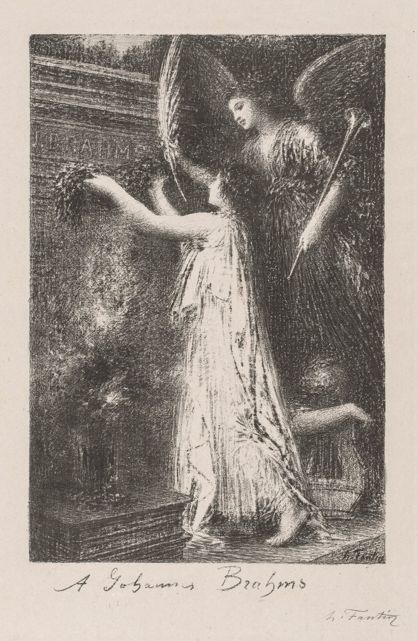 To Johannes Brahms by Ignace Henri Jean Fantin Latour