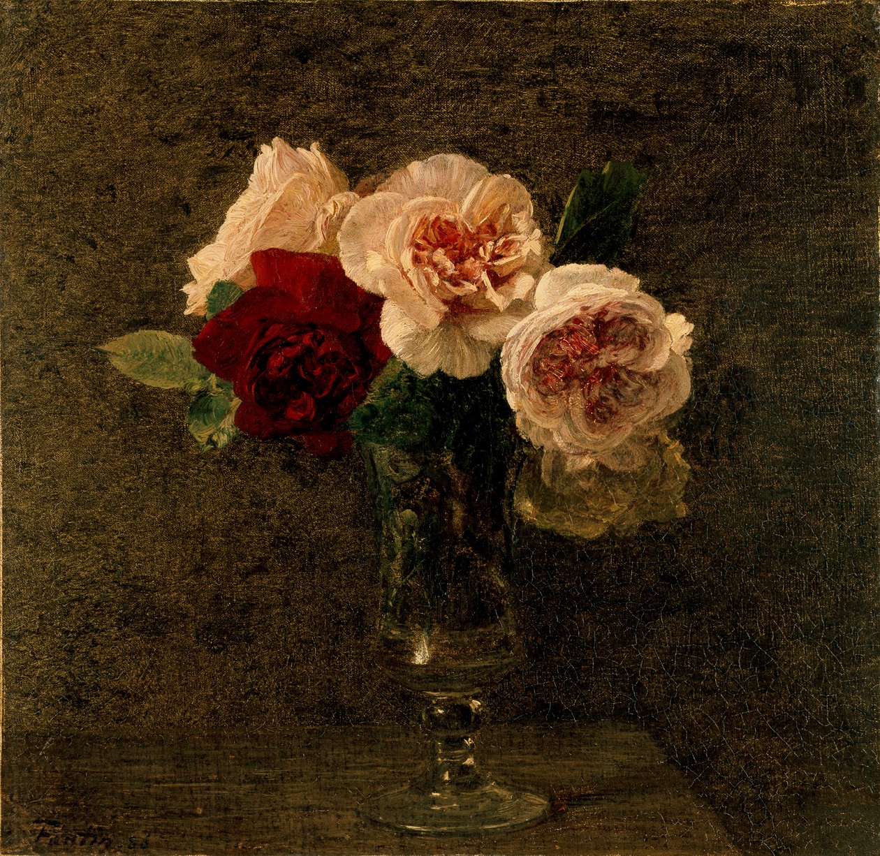 Still Life: Pink and Red Roses, 1886 by Ignace Henri Jean Fantin Latour