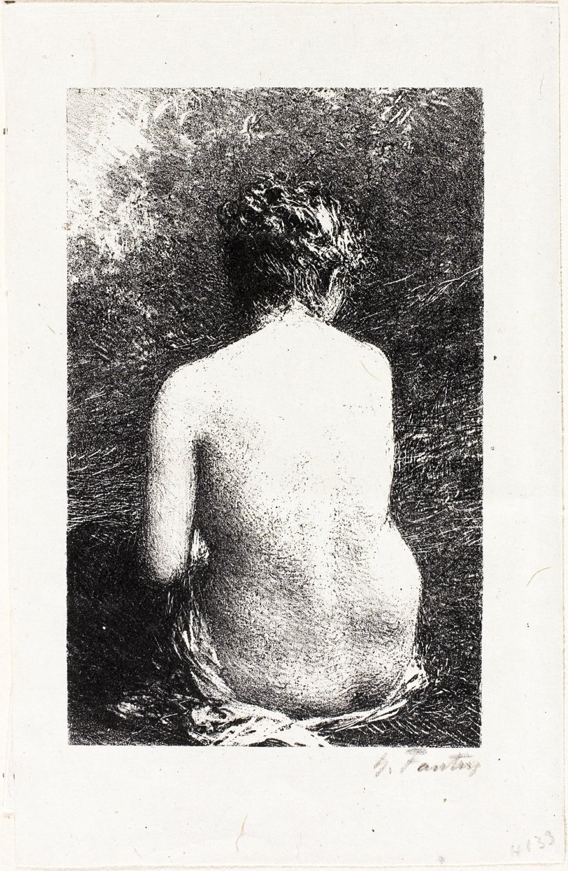 Study of Seated Woman, Seen from Behind by Ignace Henri Jean Fantin Latour