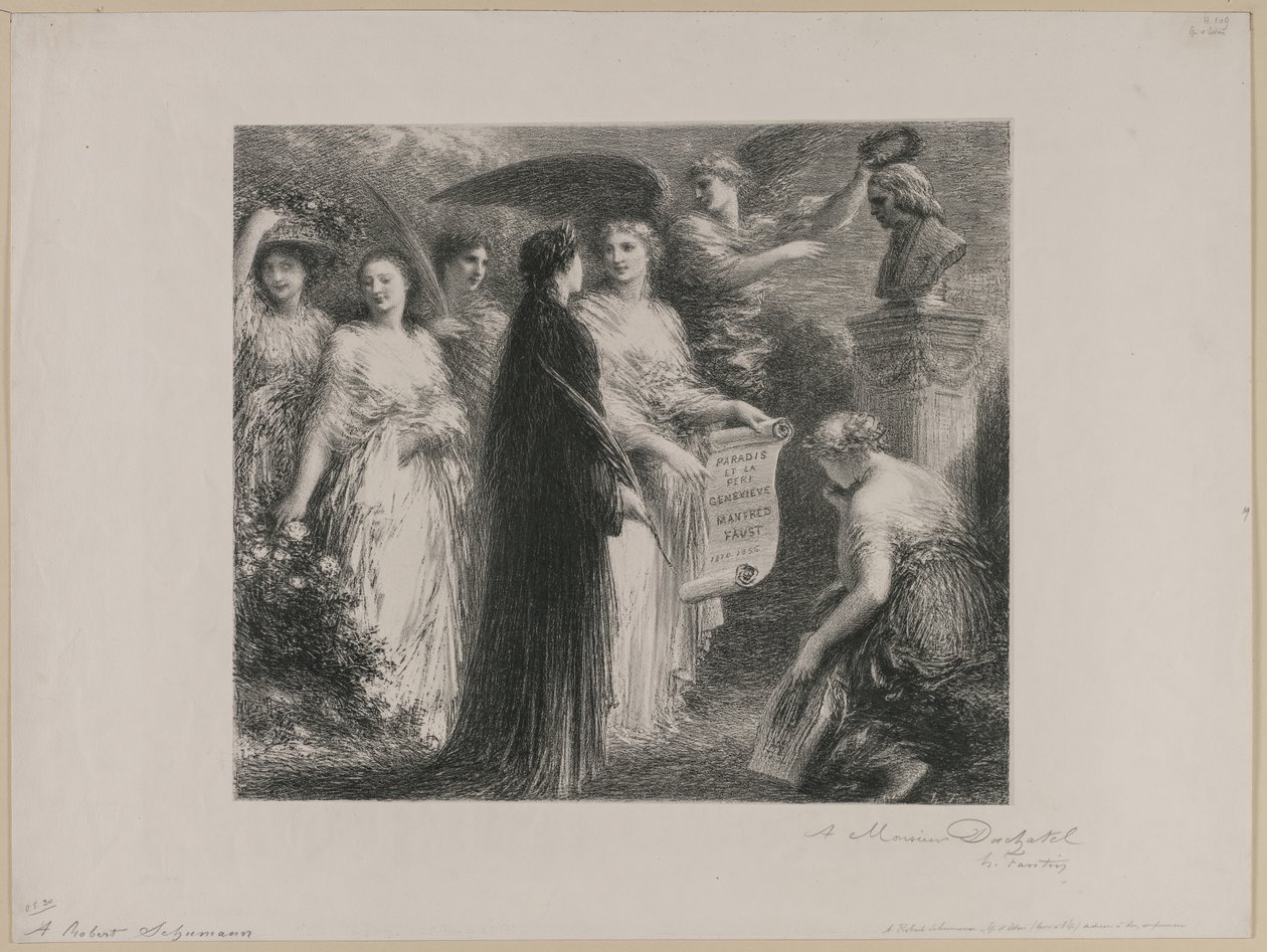 To Robert Schumann by Ignace Henri Jean Fantin Latour