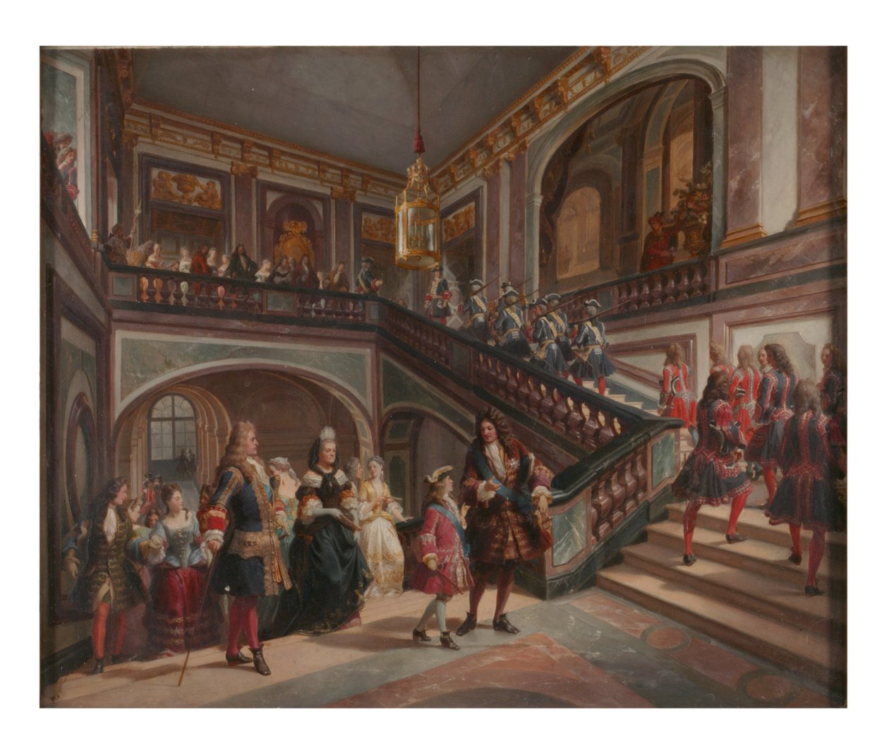The Young Louis XV at Versailles by Henri Felix Emmanuel Philippoteaux