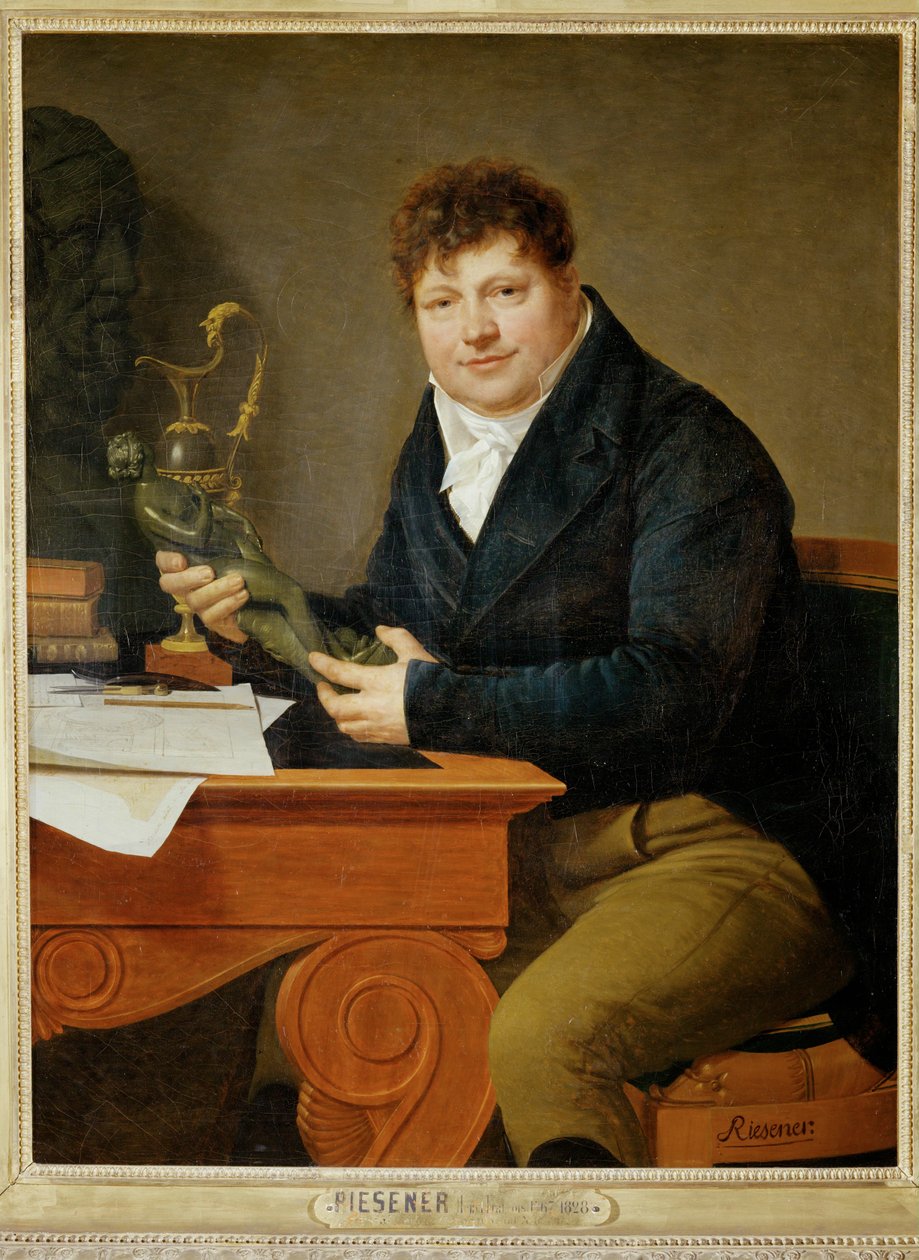 Antoine-Andre Ravrio, Imperial Bronze-smith, Cousin of the Artist by Henri Francois Riesener