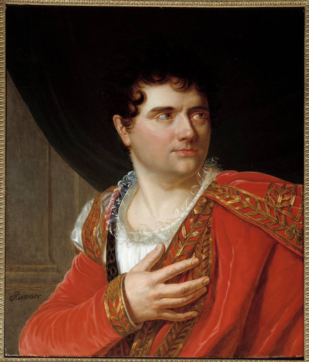 Portrait of Jean Baptiste Sauveur Gavaudan (1772 - 1840) singer in the role of Montano de Berton by Henri Francois Riesener