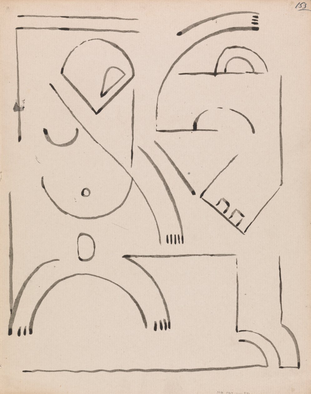 Abstract Figure Composition by Henri Gaudier Brzeska