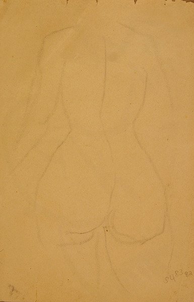 Half-length female nude by Henri Gaudier Brzeska