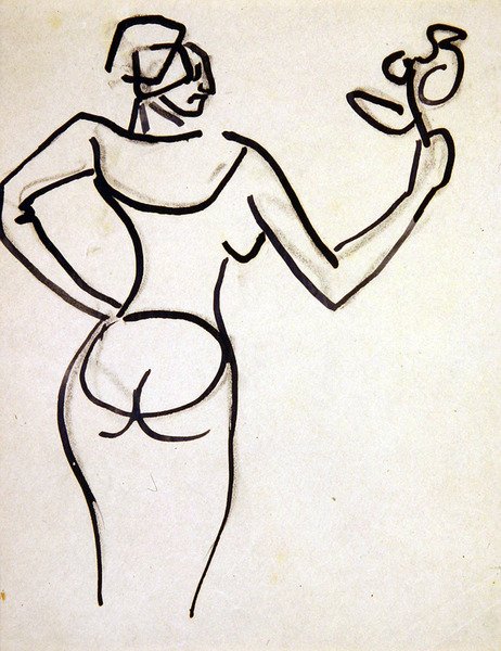 Lady Holding a Bunch of Flowers by Henri Gaudier Brzeska