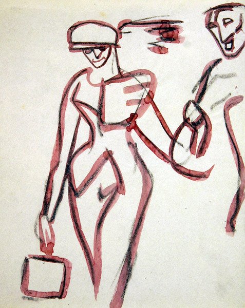 Promenader with Companion by Henri Gaudier Brzeska