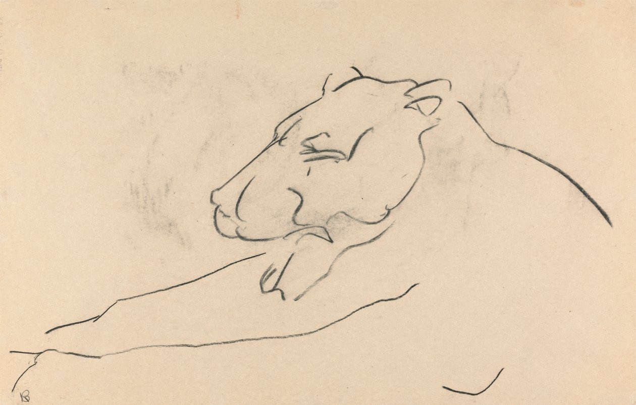 Reclining Lioness by Henri Gaudier Brzeska