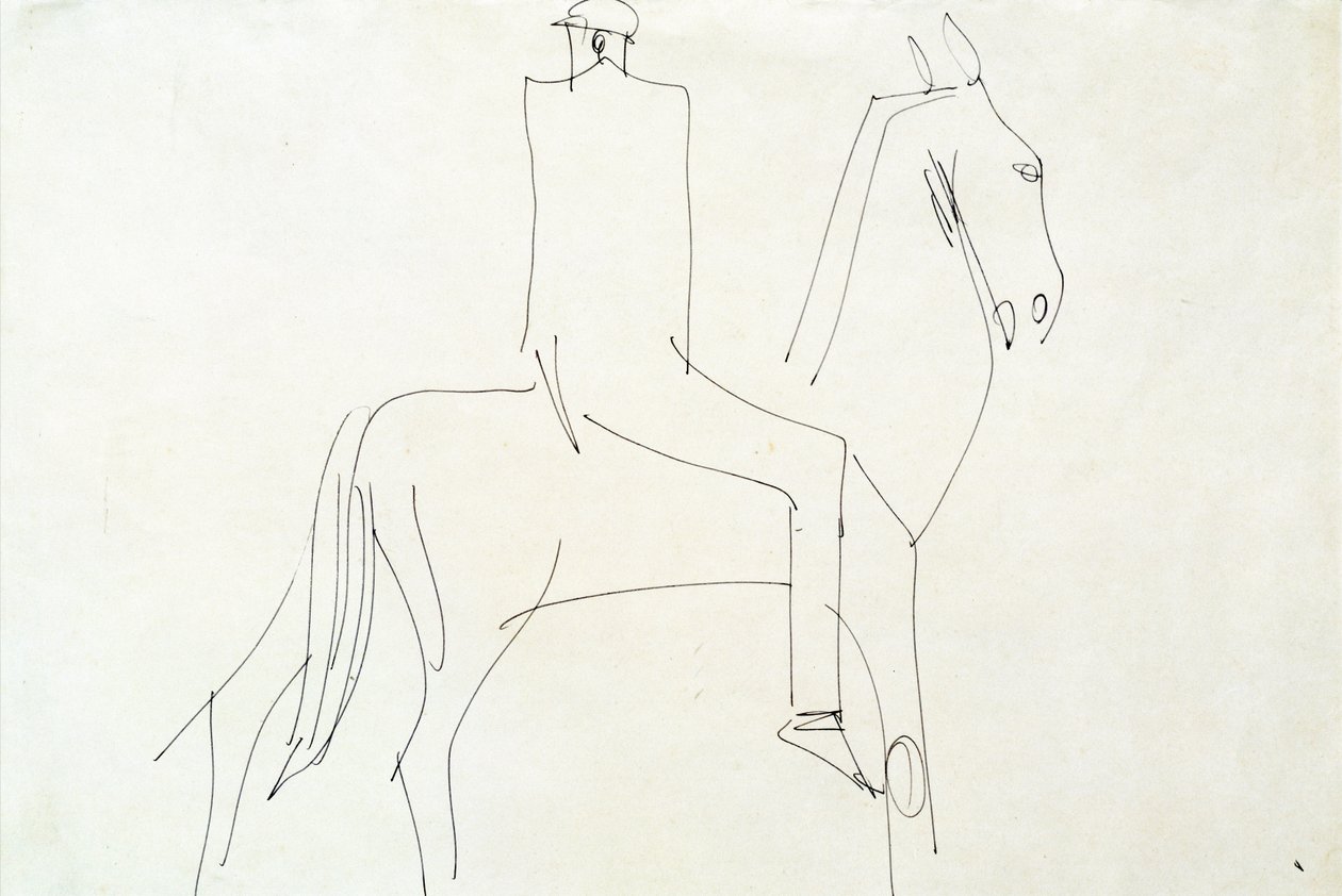Rider in Rotton Row, 1913 by Henri Gaudier Brzeska