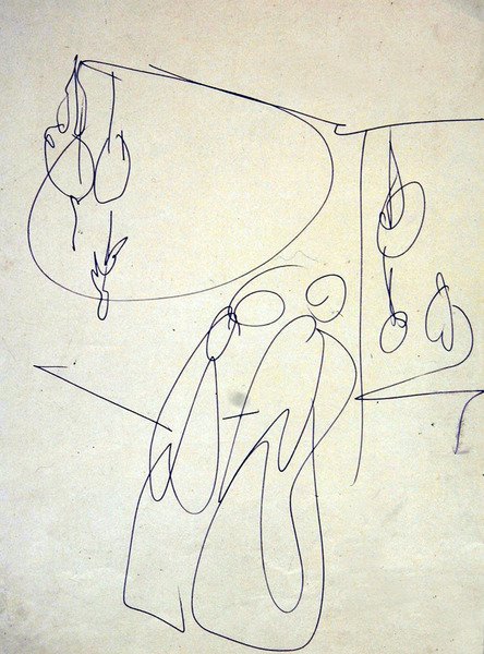 Shoppers Outside the Poulterers by Henri Gaudier Brzeska