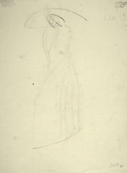 Standing Female with a Large Hat by Henri Gaudier Brzeska