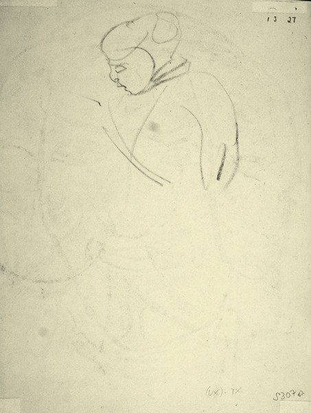 Study of a Woman looking down by Henri Gaudier-Brzeska
