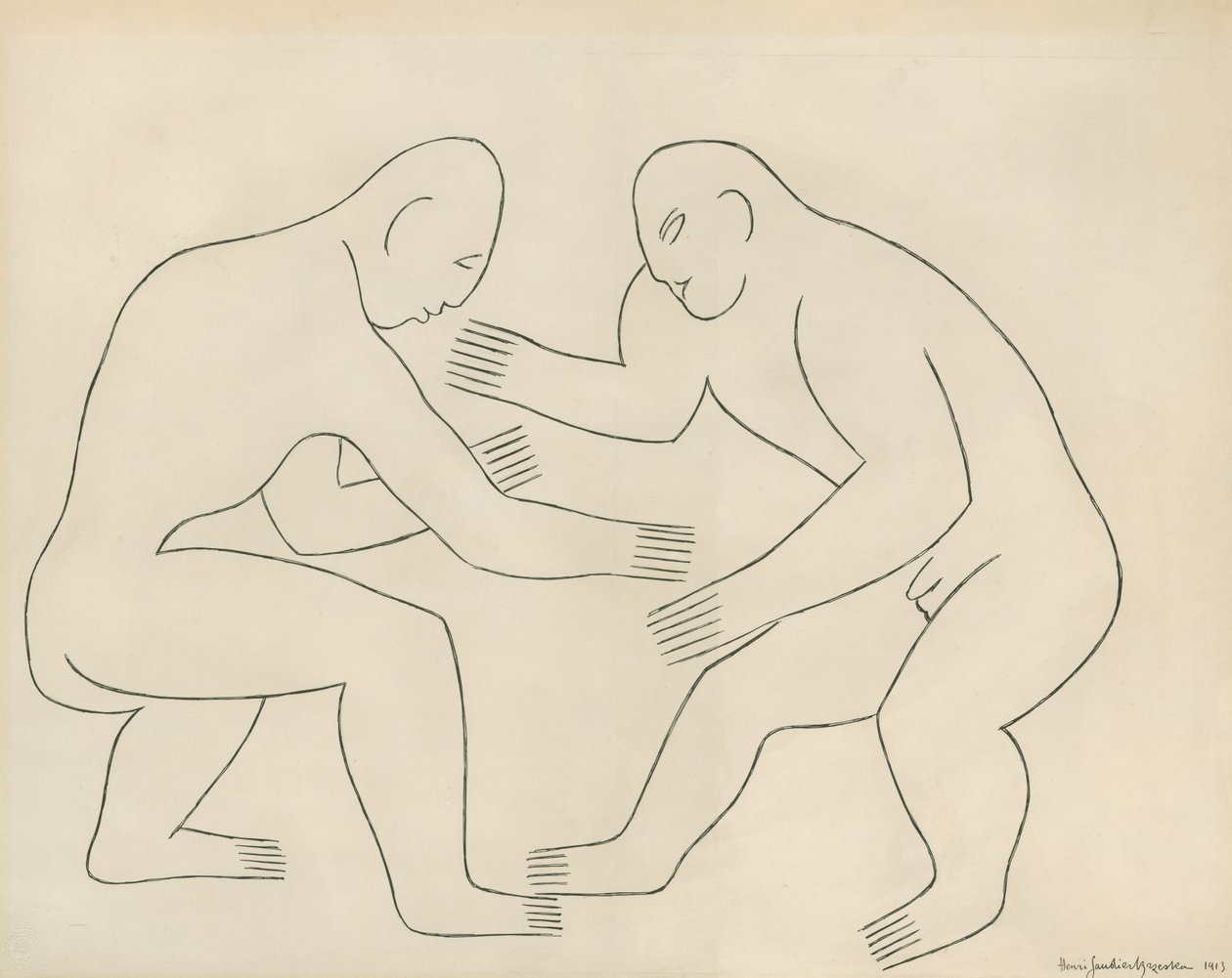 The Wrestlers by Henri Gaudier Brzeska